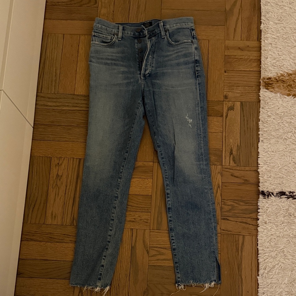 Citizens Olivia High Rise Slim Ankle Blue Jeans